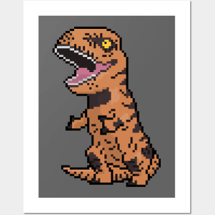 Pixely T-Rex Posters and Art